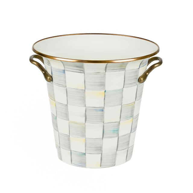 Mackenzie-Childs Sterling Check Enamel Wine Cooler