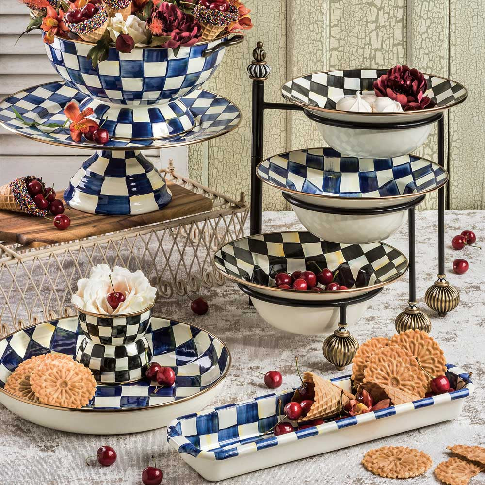 Mackenzie-Childs | Royal Check Enamel Everything Bowl - David
