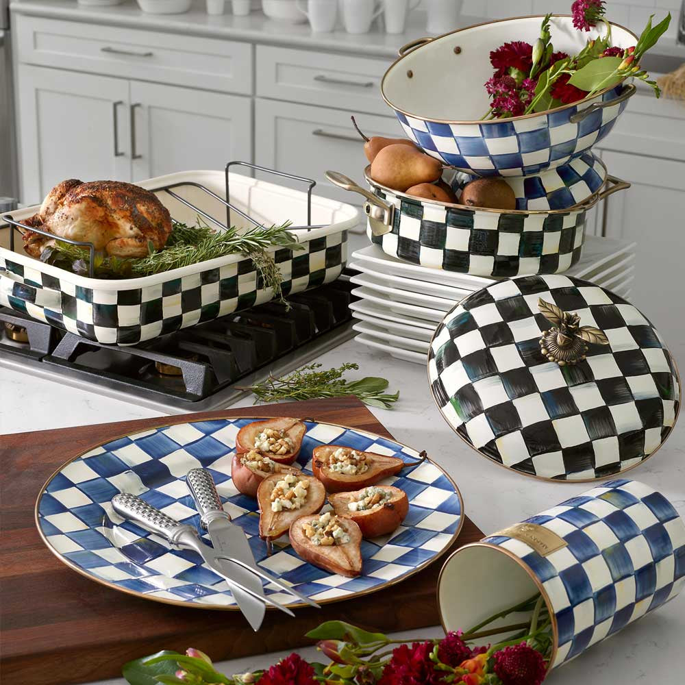 Mackenzie-Childs | Royal Check Enamel Everything Bowl - David