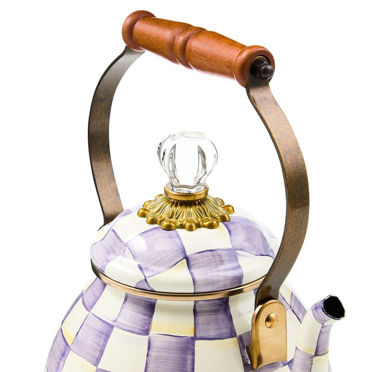Mackenzie Childs Violet Check 2 Quart Tea Kettle – David Shuttle Ltd
