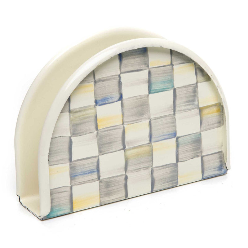 Mackenzie-Childs Sterling Check Enamel Napkin Holder