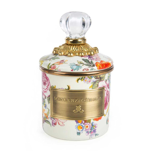 Mackenzie-Childs Flower Market Mini Canister, White
