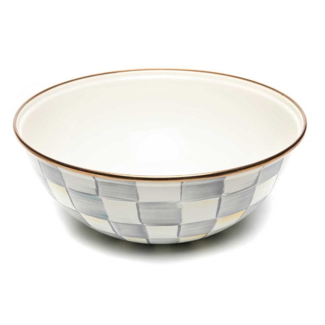 Mackenzie-Childs Sterling Check Medium Enamel Everyday Bowl