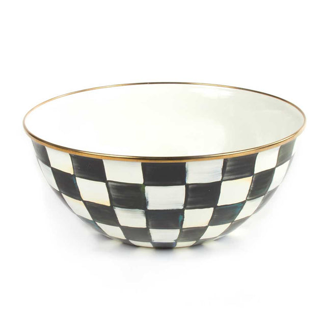 Mackenzie Childs Courtly Check Enamel Large Everyday Bowl #1
