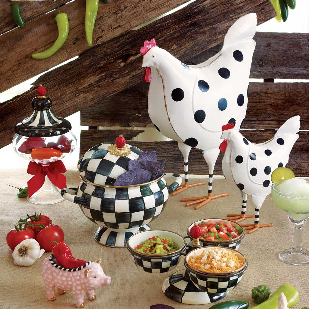 Mackenzie-Childs Courtly Check Enamel Triplicity – David Shuttle Ltd