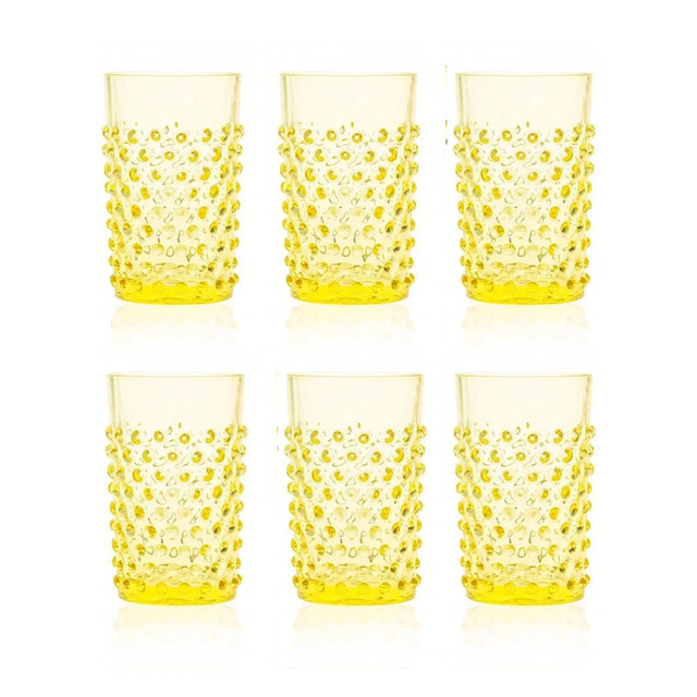 Klimchi Citrine Hobnail Tumblers (set of 6)