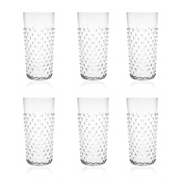 Klimchi Clear Hobnail Tumblers Large (set of 6)