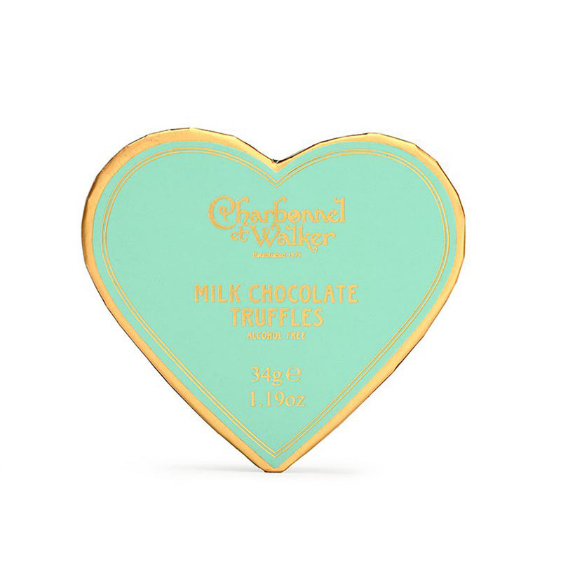 Charbonnel et Walker Milk Chocolate Truffles Mini Heart, Green