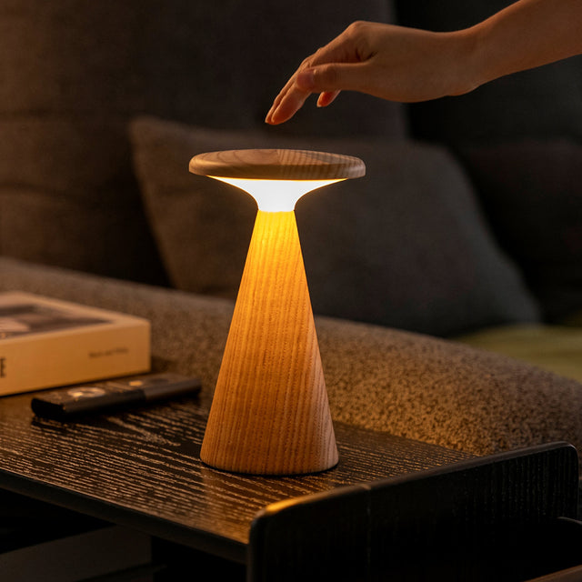 Gingko Sylva Table Lamp, Large White Ash