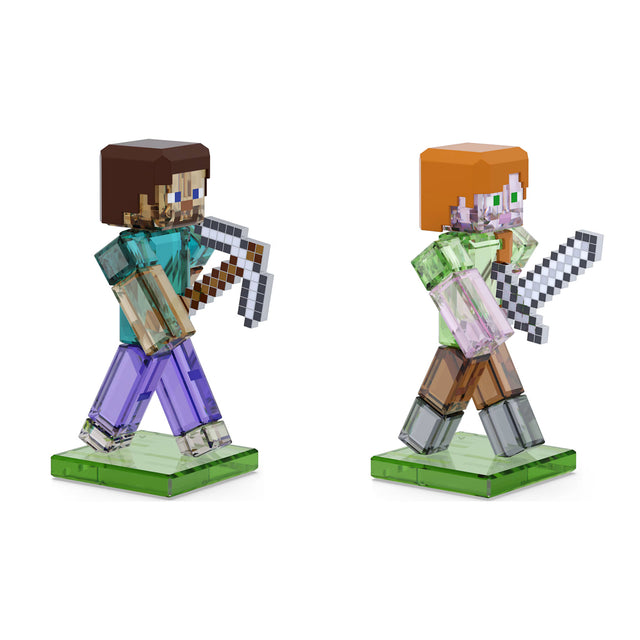 Swarovski Minecraft Steve & Alex Set
