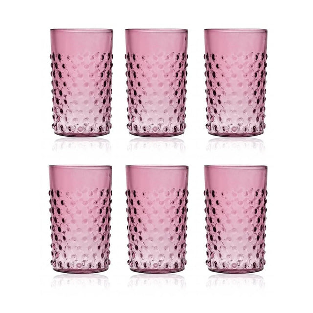 Klimchi Underlay Violet Hobnail Tumblers (set of 6)