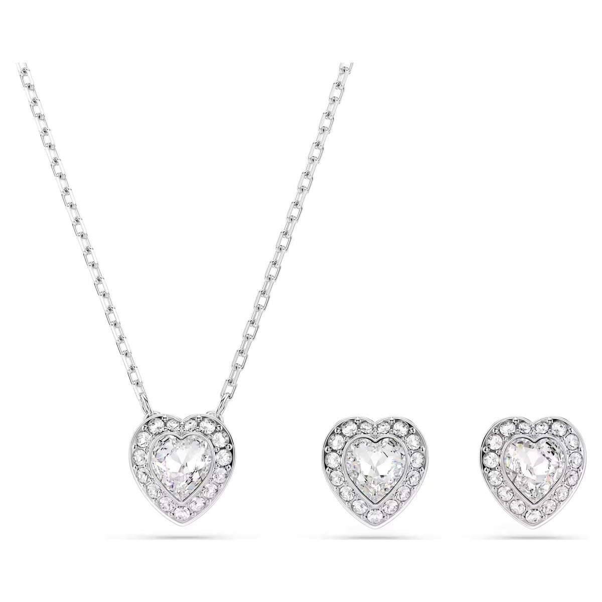 Swarovski Capsule Angelic Jewellery Set, White, Rhodium Plated