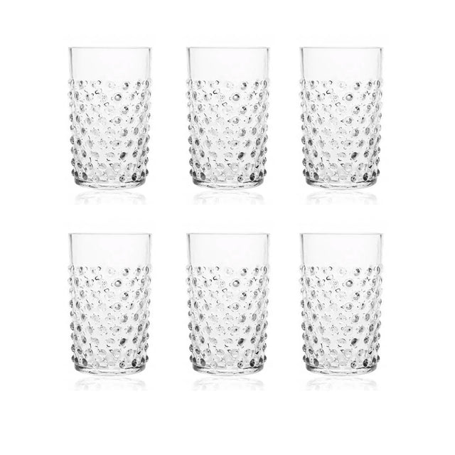 Klimchi Clear Hobnail Tumblers (set of 6)
