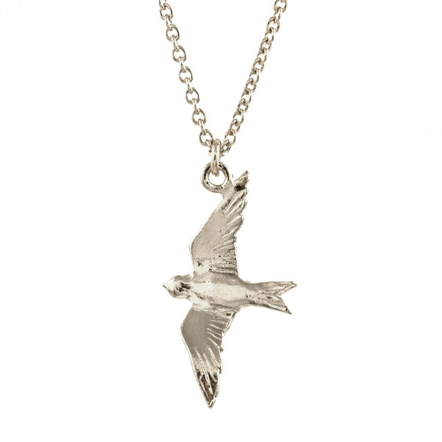 Alex Monroe Flying Swallow Necklace, Sterling Silver