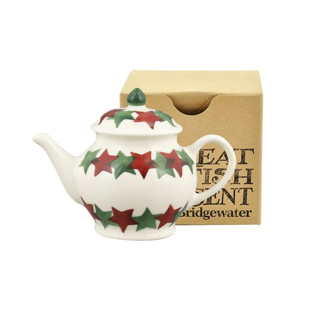 Emma Bridgewater Christmas Stars Tiny Teapot Decoration (Boxed)
