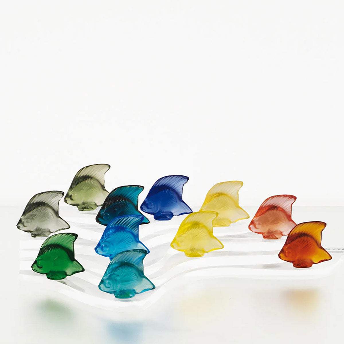 Lalique | Fish Sculpture | Mint Green Crystal | 3001900 - David