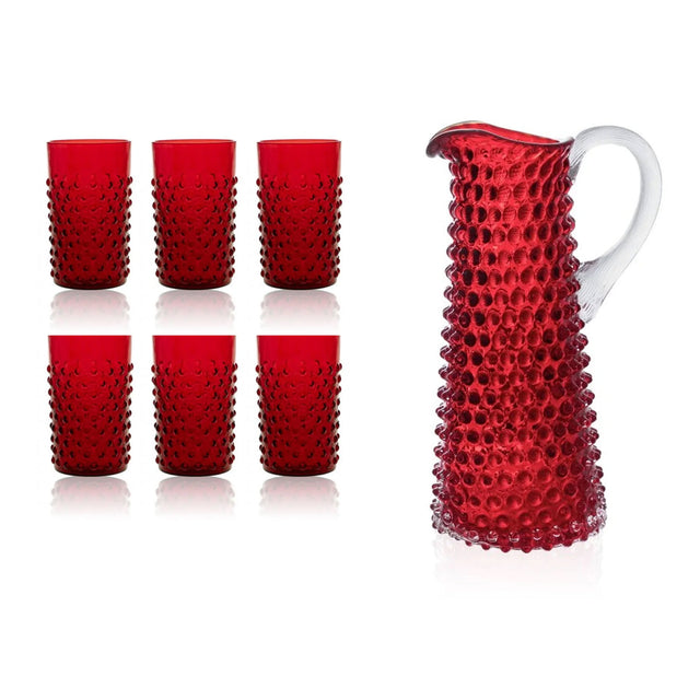 Klimchi Underlay Garnet Tall Jug & Glasses Set