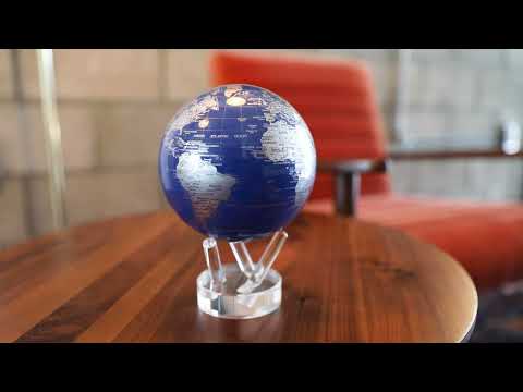 MOVA Blue and Silver 4.5 Inch Globe