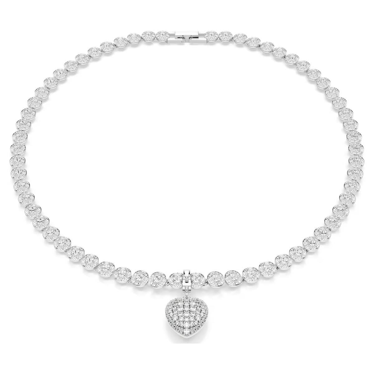 Swarovski Idyllia charm, Mixed cuts, Pearl-coloured coating, Heart