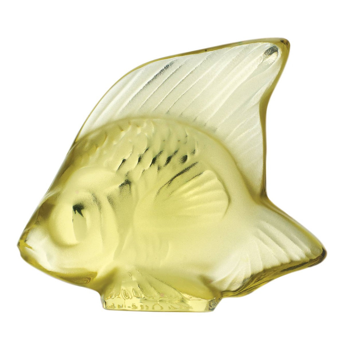 Lalique Fish Sculpture | Yellow Crystal Figurine, 3002400 - David
