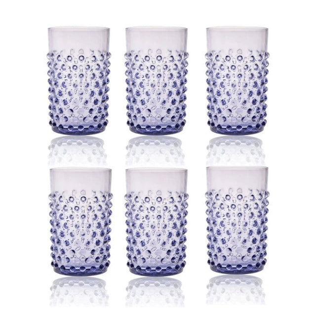 Klimchi Lavender Hobnail Tumblers (set of 6)
