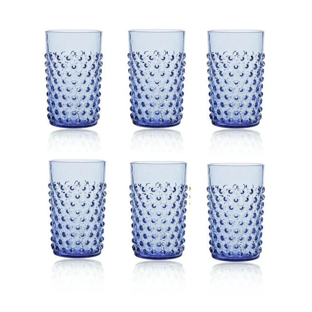 Klimchi Light Blue Hobnail Tumblers (set of 6)