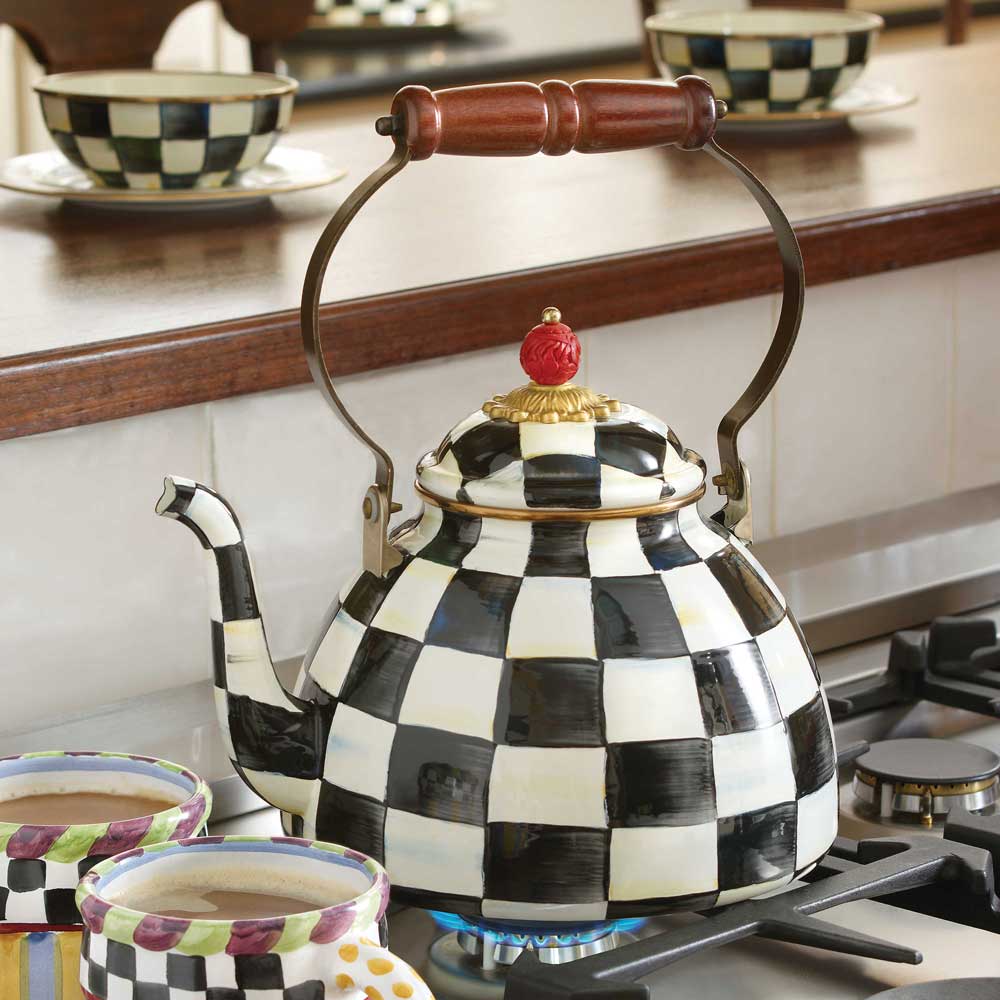 Checkered tea kettle deals