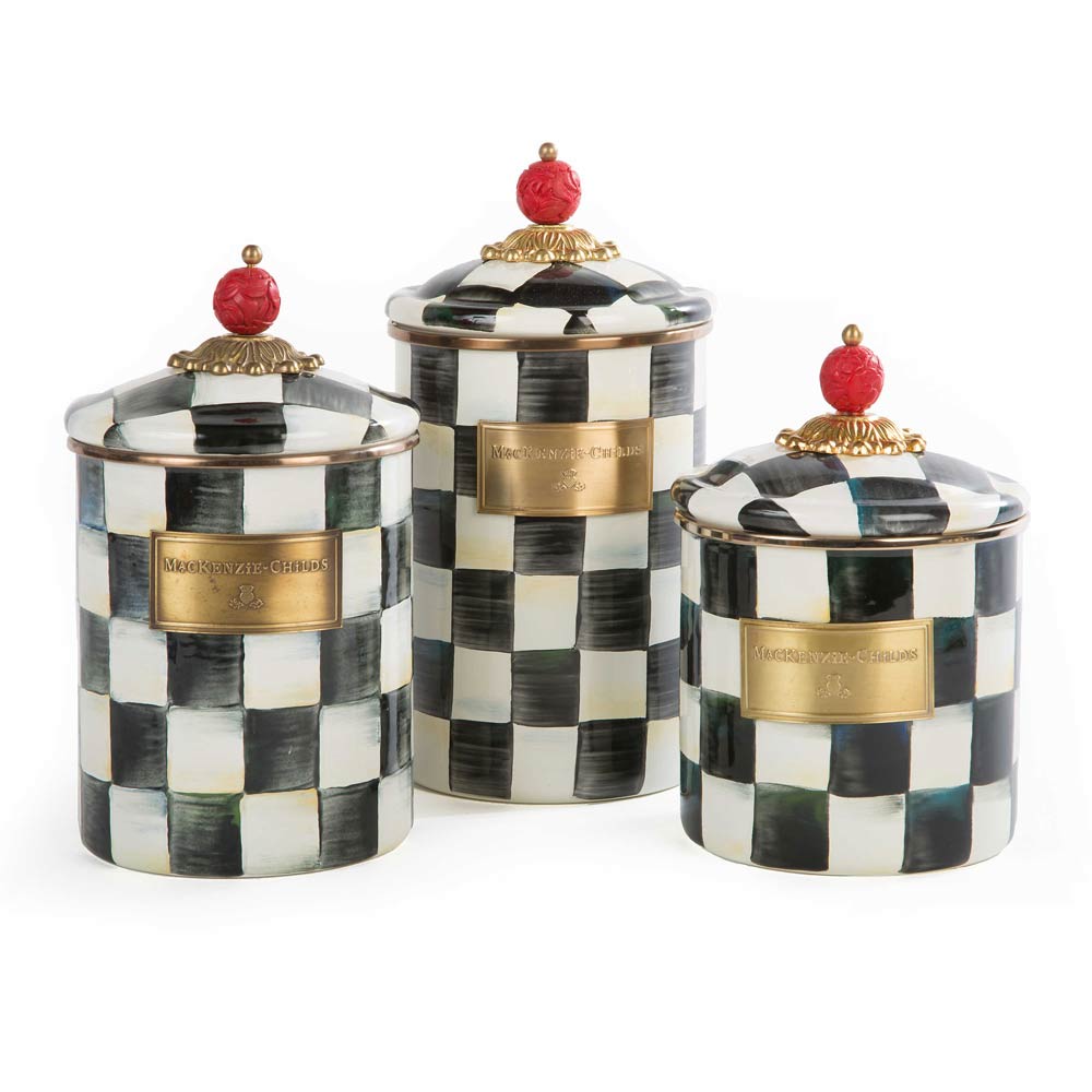 Mackenzie Childs Courtly Check Canister – David Shuttle Ltd