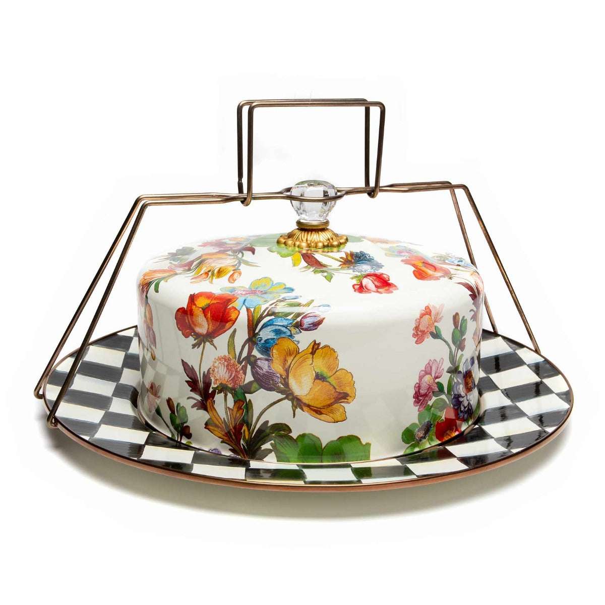 Mackenzie-Childs Flower Market | Cake Carrier, White - David