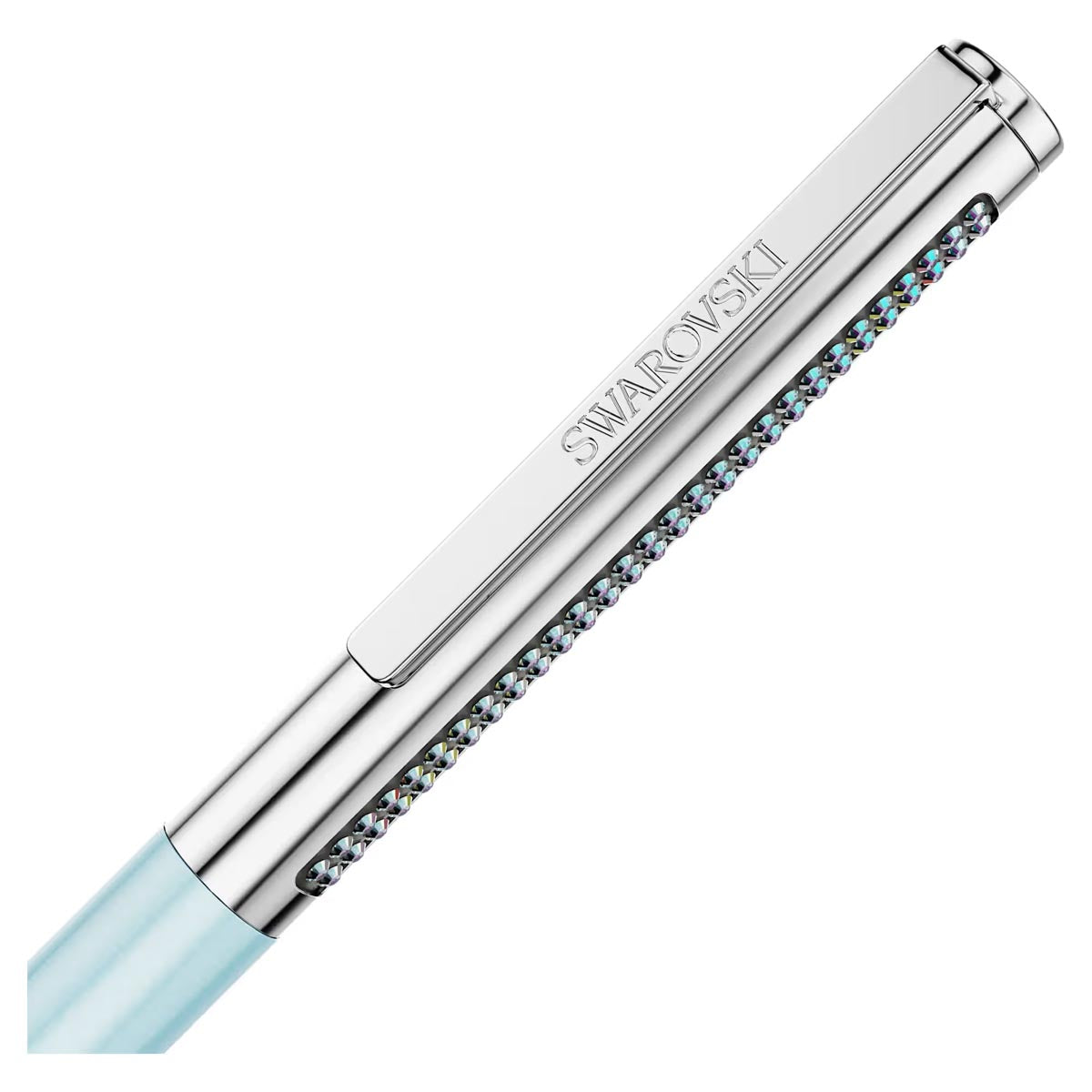 Swarovski Matrix Tennis ballpoint pen, Blue, Chrome plated – David