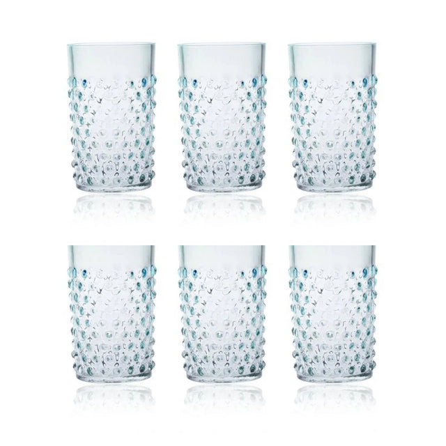 Klimchi Underlay Azure Hobnail Tumblers (set of 6)