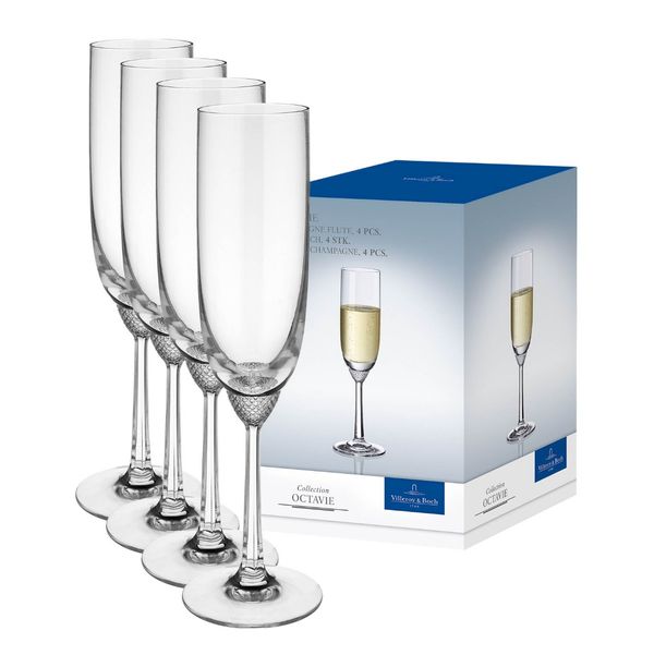 Villeroy & Boch Octavie Champagne Flute, Set of 4