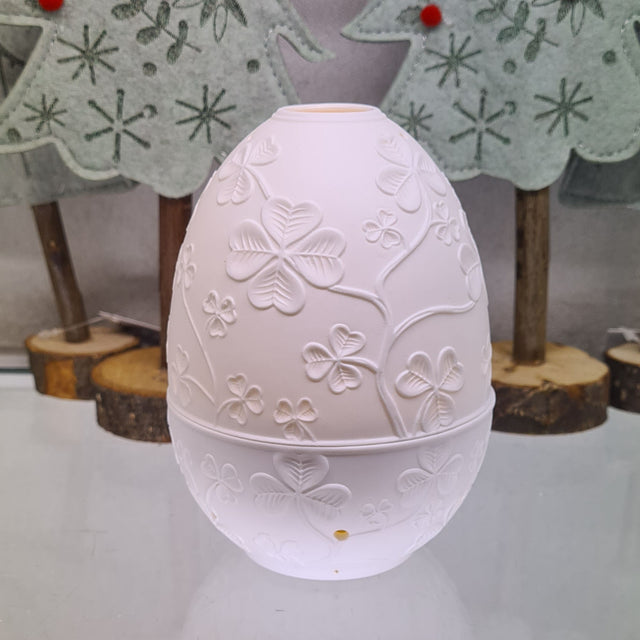 Glow by Welino Shamrock Faberge Style Porcelain Large Tealight