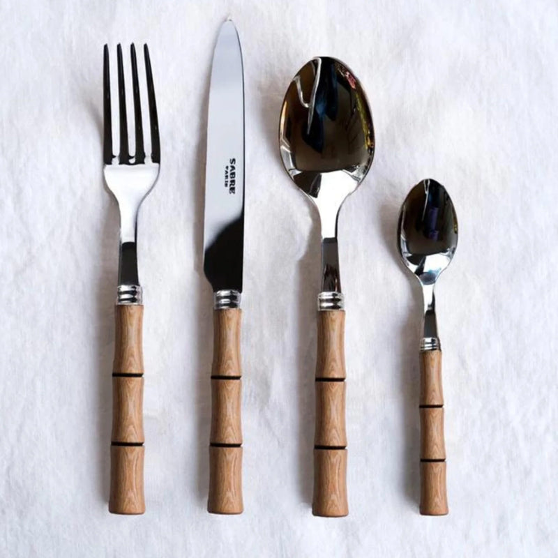 Sabre Bamboo Light Press Wood 4 Pieces Cutlery Set, 033