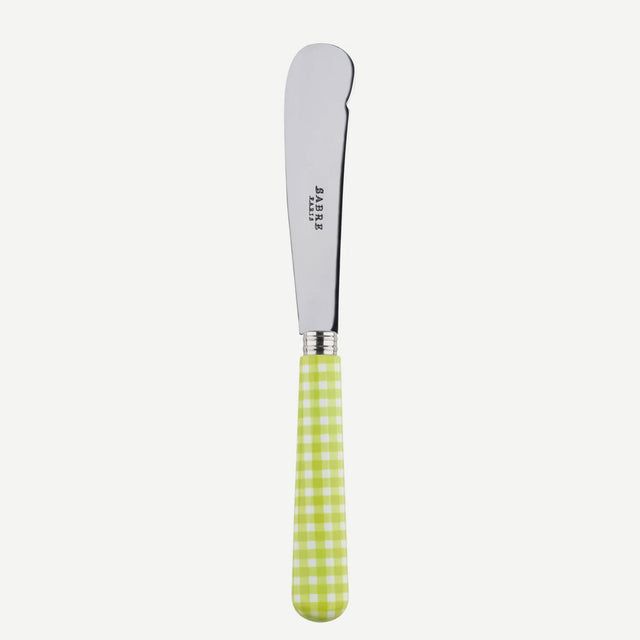 Sabre Gingham Lime 20cm Butter Knife
