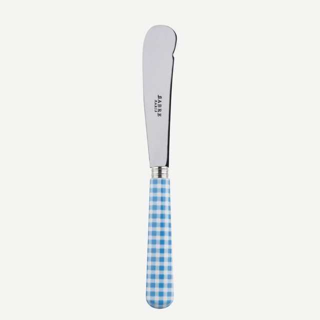 Sabre Gingham Light Blue 20cm Butter Knife
