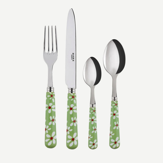 Sabre Daisy Garden Green 4 Pieces Cutlery Set, 040