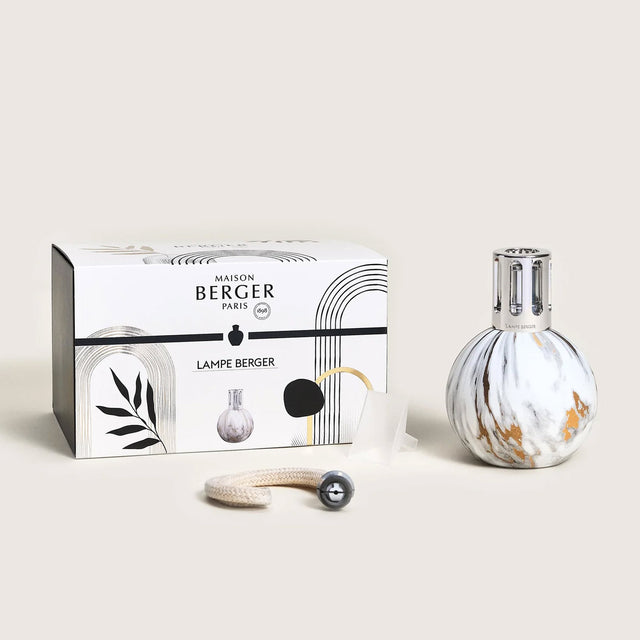 White Marbled Lamp Berger