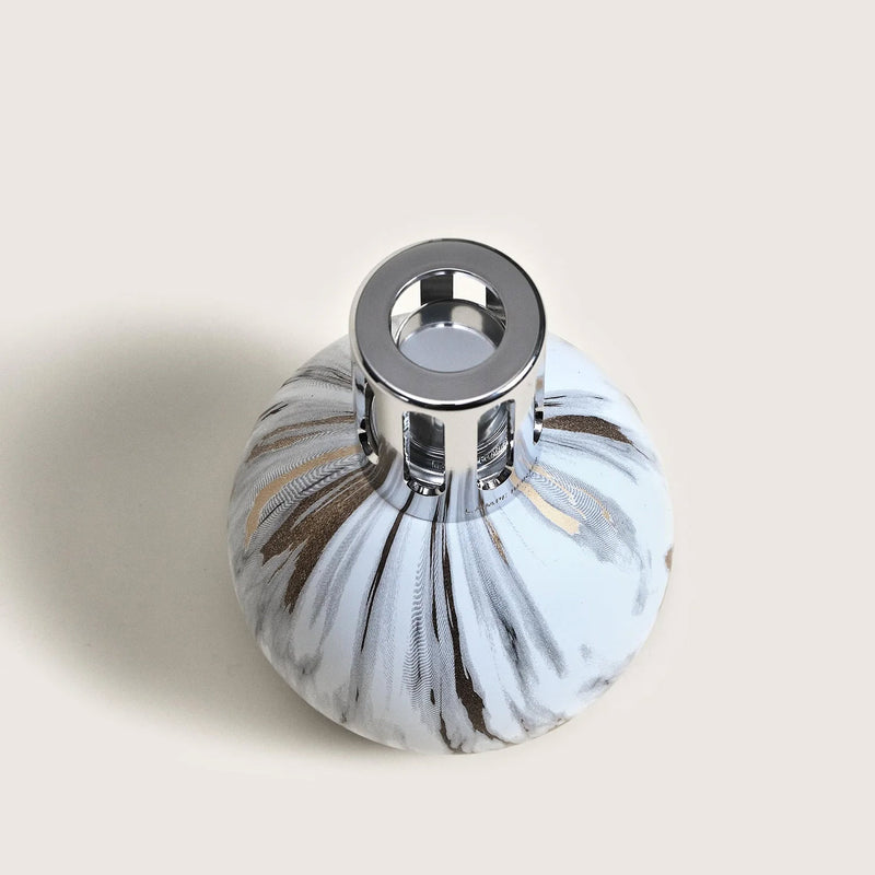 White Marbled Lamp Berger