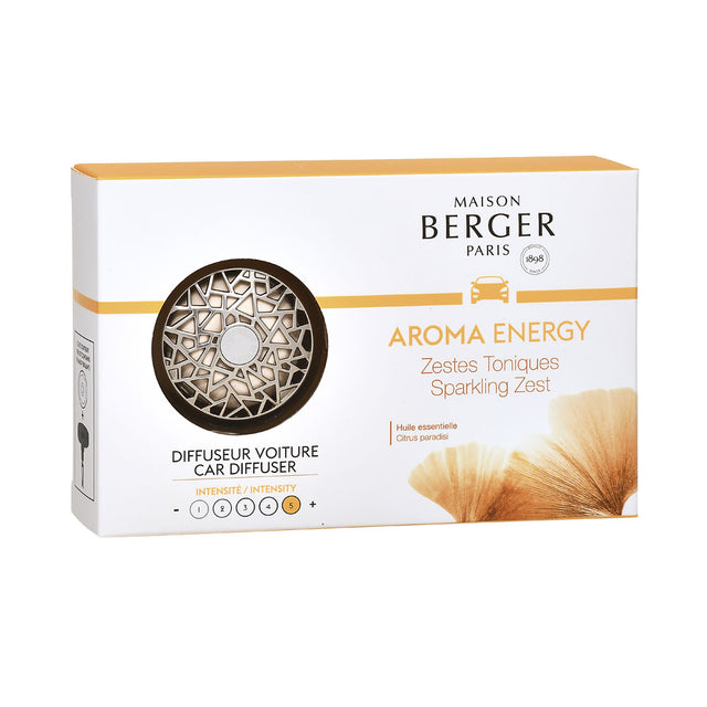 Maison Berger Aroma Energy Sparkling Zest Car Diffuser Set 006402
