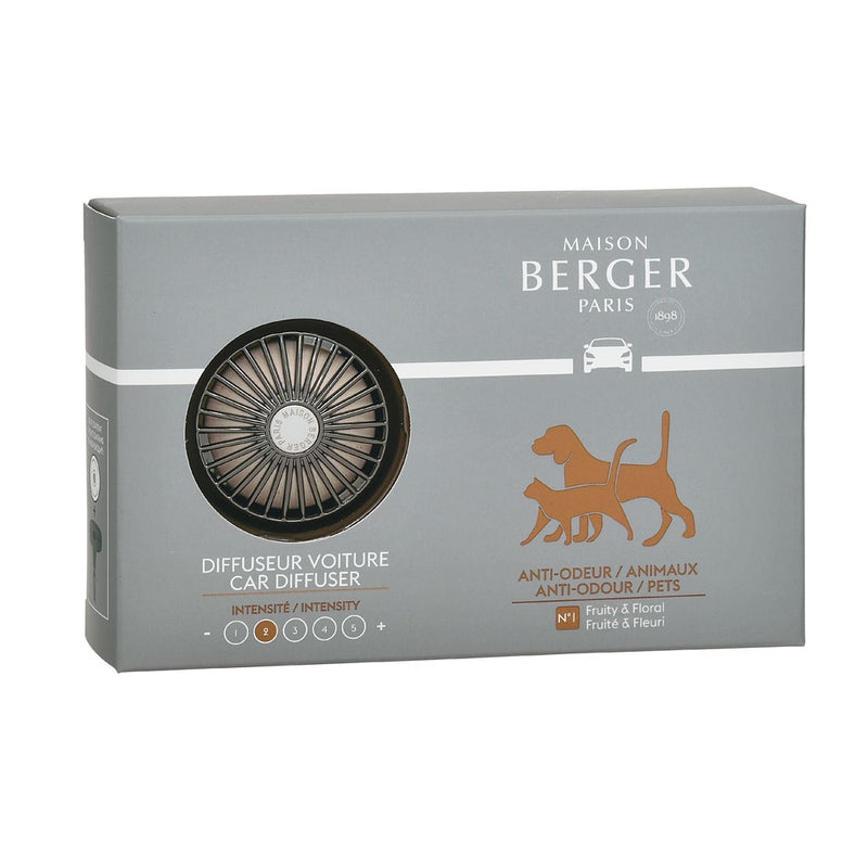 Maison Berger Practical Anti-Odour Car Diffuser Set to Combat Animal Odours 006405