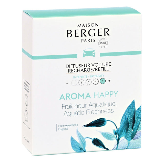 Maison Berger Aroma Happy Aquatic Freshness Car Diffuser Refills 006419