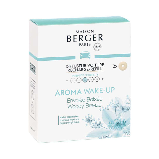 Maison Berger Aroma Icy Stroll Breeze Car Diffuser Pack of 2 Ceramic Refills