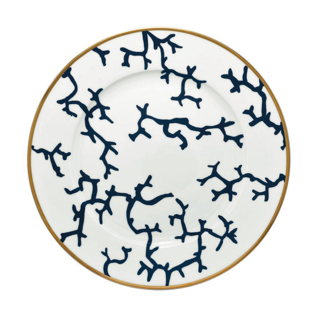 Raynaud Cristobal Marine Gold Rim Flat Plate,  31 cm
