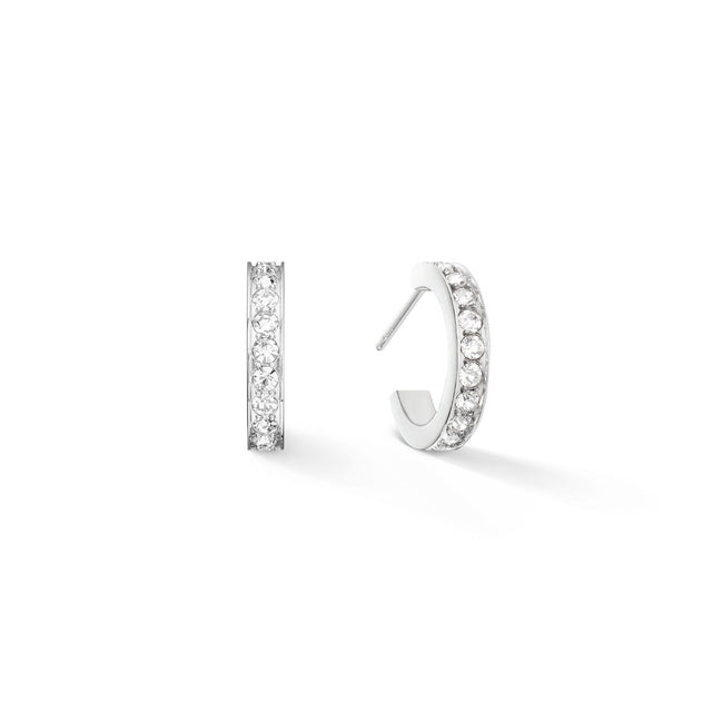 Coeur De Lion Stainless Steel Rainbow Silver Earrings
