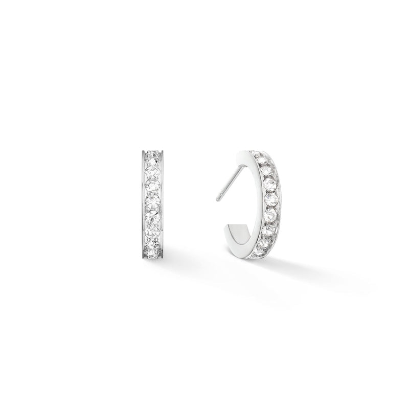 Coeur De Lion Stainless Steel Rainbow Silver Earrings
