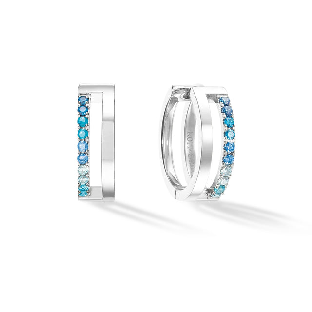 Coeur De Lion Eternal Unity Hoops Blue Earrings