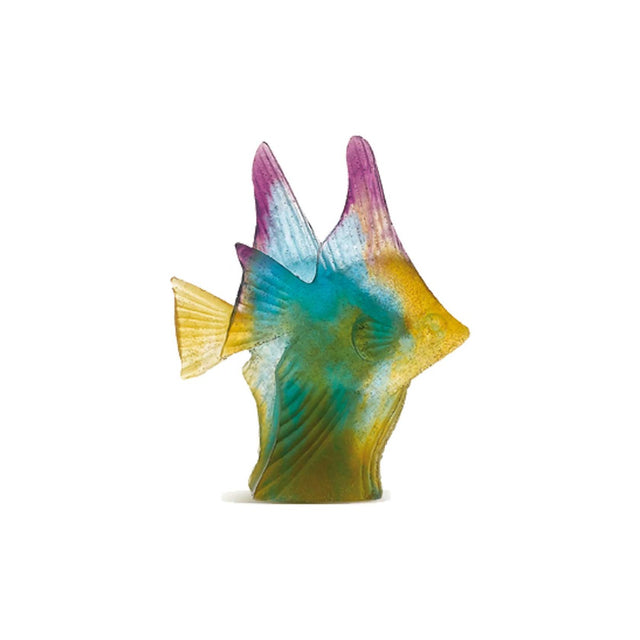Daum Amber Green Fish Couple
