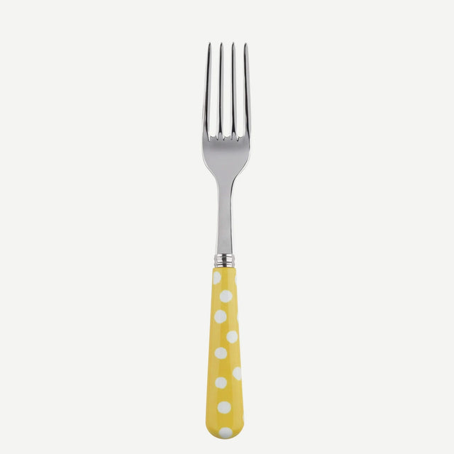 Sabre White Dots Yellow 19cm Salad Fork