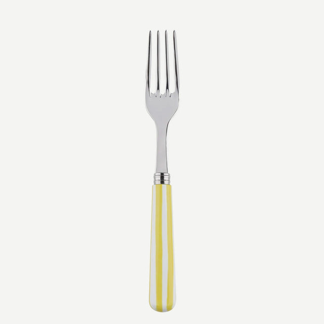 Sabre White Stripe Yellow 22cm Dinner Fork